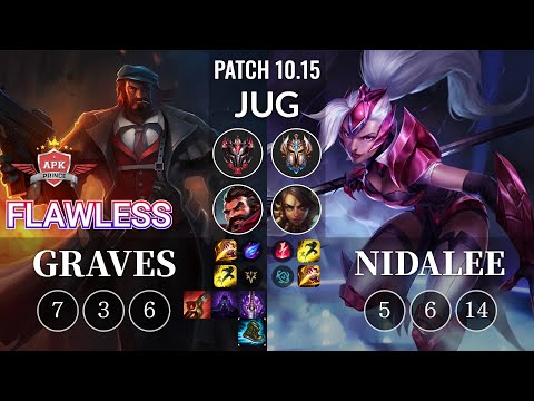 APK Flawless Graves vs Nidalee Jungle - KR Patch 10.15