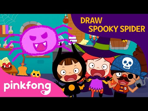 お化け屋敷＆クモを描こう｜ハロウィンソング｜ピンポン童謡 (Haunted House & Draw a Spider | Halloween Songs | Pinkfong Songs for Children)