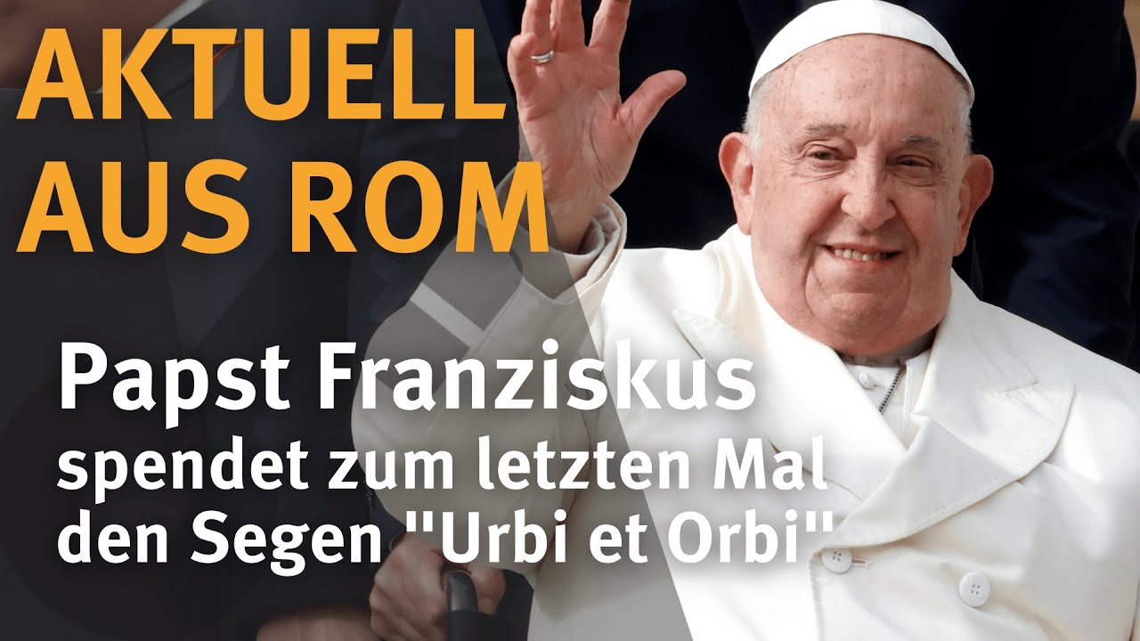 POPE FRANCIS gives the blessing "Urbi et Orbi" for the last time