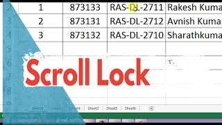 How to turn off Scroll lock in excel || Hindi||