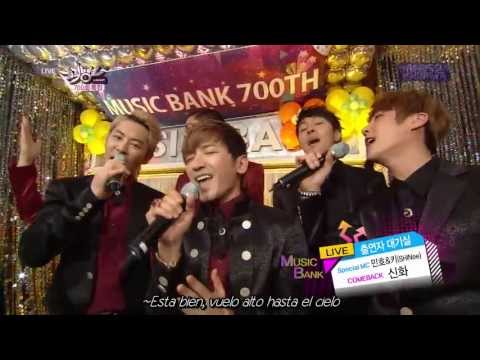 [Sub esp] Shinhwa- Music bank with Key & Minho (130517)