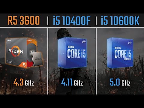 Ryzen 5 3600 vs i5 10400F vs i5 10600K | Stock & Overclock | 1080P, 1440P and 4K Benchmarks