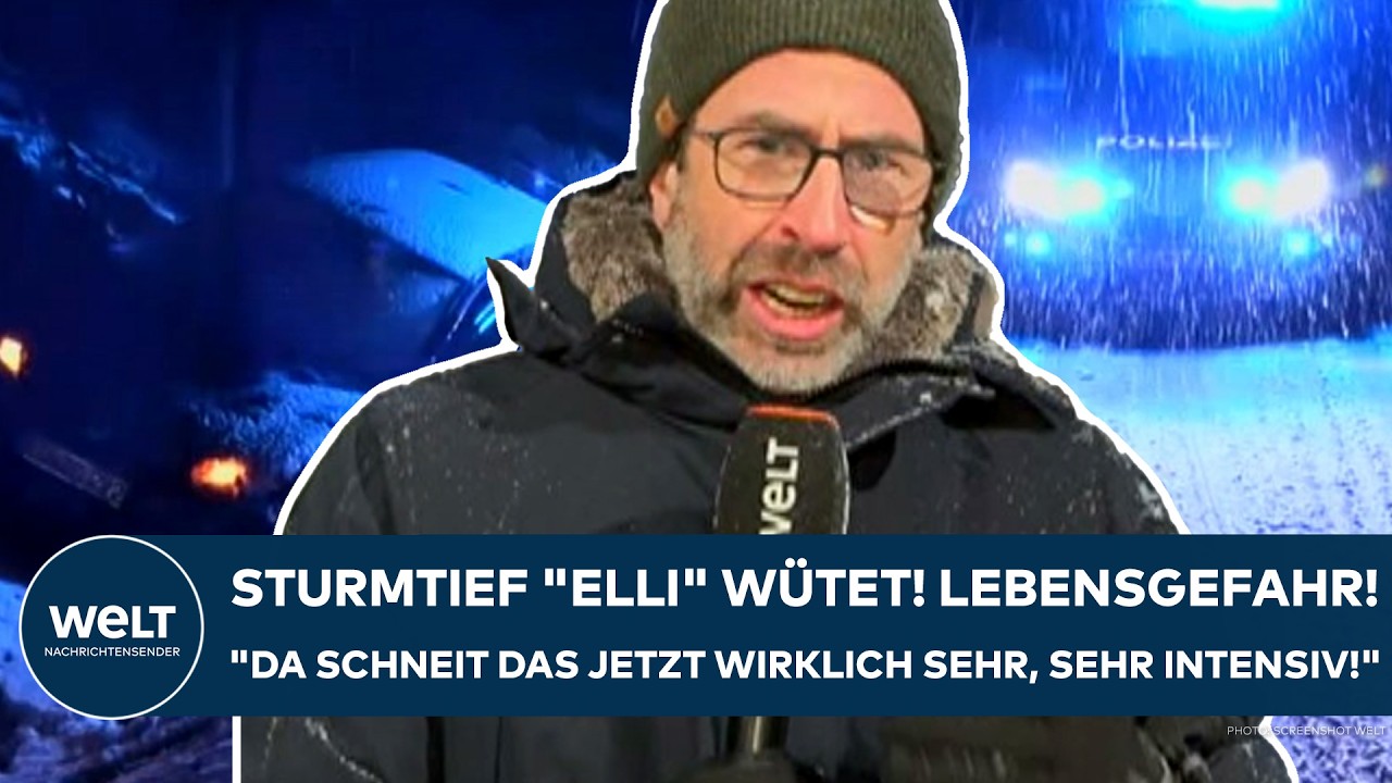 DEUTSCHLAND: Sturmtief "Elli"! Lebensgefahr! "Da schneit das jetzt wirklich sehr, sehr intensiv!"