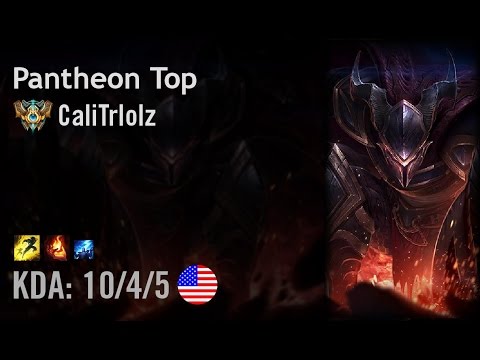 Pantheon Top vs Gangplank - CaliTrlolz - NA Challenger Patch 6.13