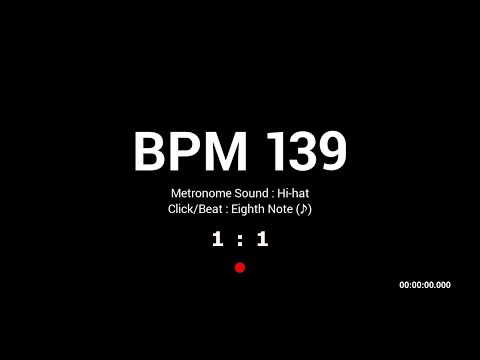 Metronome BPM 139 / Hi-hat / 8th