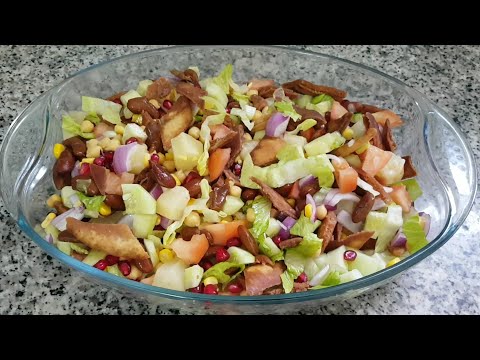 How to make Fattoush Salad | Best Arabic Salad Recipe| Traditional Lebanese Salad | Healthy Salad