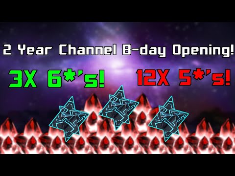 3X Six Stars + 12X Five Star Crystal Opening!!! | 2 Year Channel B-day Opening!!! | MCOC