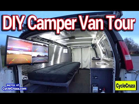 Ultimate DIY Budget Camper Van  - Stealth Van | Tiny Home Tour