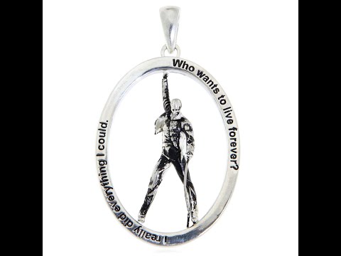 Pandantiv Argint 925 Sculptat Freddie Mercury Queen – Energie Rock si Libertate