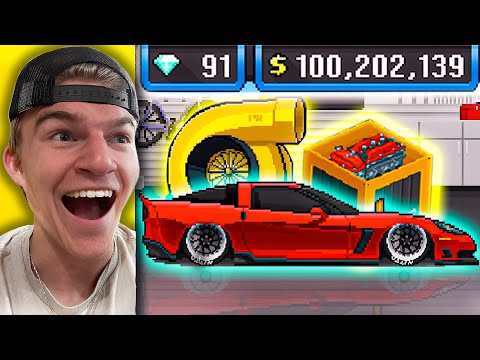 SPENDING $10,000,000 DOLLARS ON A CORVETTE C6 IN PIXEL CAR RACER!