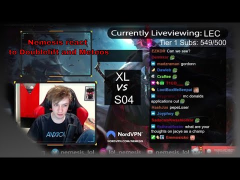 Nemesis react on Doublelift Meteos about him