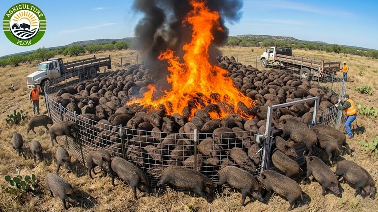 Wild Boars Out of Control – How Texas Farmers Trap & Process 3.8 Million Wild Boars