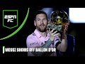 Lionel Messi shows off his 8th Ballon d'Or to Inter Miami fans | ESPN FC