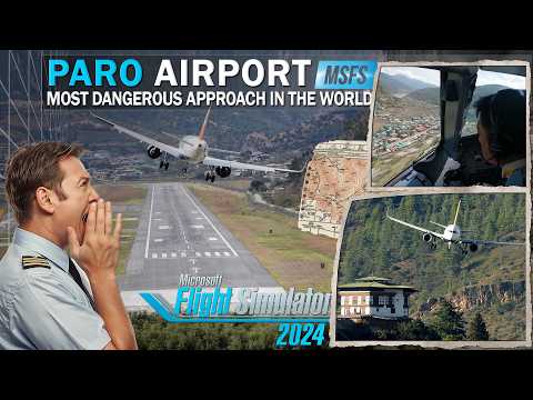 Novice flies the most dangerous approach in the world  ★ Paro ★ MSFS2024  ★ A320 ★ landingchallenge
