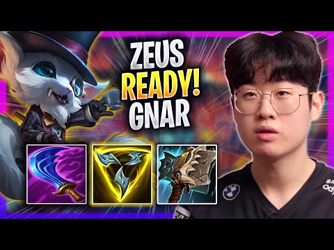ZEUS IS READY TO PLAY GNAR! - T1 Zeus Plays Gnar TOP vs Malphite! | Season 2023