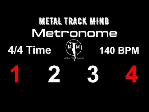 Metronome 4/4 Time 140 BPM visual numbers