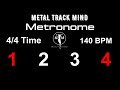Metronome 4/4 Time 140 BPM visual numbers