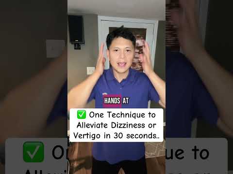 One Technique to Alleviate Dizziness or Vertigo in 30 Seconds #vertigo #physicaltherapy