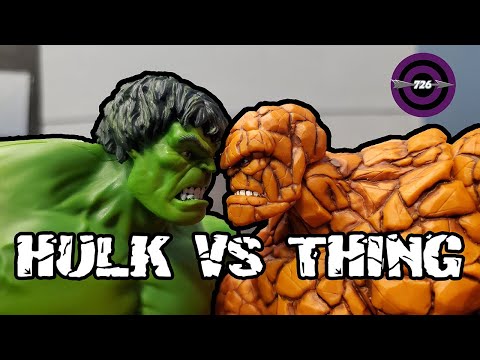Hulk vs Thing Stop Motion Fight