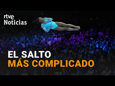 SIMONE BILES: CREATES THE 'BILES II' LEAP AT THE WORLD GYMNASTICS CHAMPIONSHIPS IN ANTWERP | RTVE...