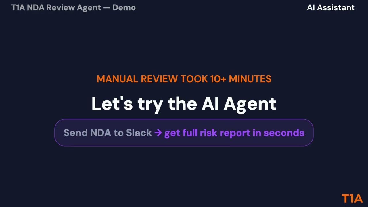 AI Agent in Slack for automated NDA Risk Review