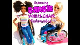 UNBOXING & REVIEW 2019 WHEELCHAIR FASIONISTA BARBIE DOLL 132 & 133