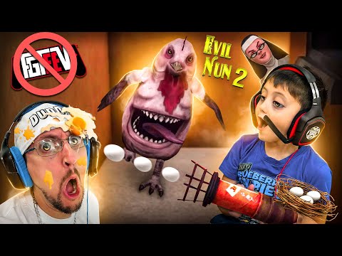 EVIL NUN 2 & her BUFF Chicken will BEAT US cuz SHAWN DISTRACTS ME! (+ FGTeeV Important Announcement)