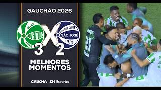 JUVENTUDE 3x2 SÃO JOSÉ | MELHORES MOMENTOS | QUARTAS DE FINAL | GAUCHÃO | 09/02/2026