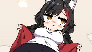 【手描き】検査場でぷるんぷるんになってしまうミオしゃ【大神ミオ/大空スバル/さくらみこ/ホロライブ/切り抜き漫画】