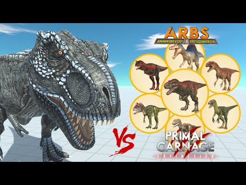 PCE TREX (New Skin) vs ALL UNITS DINOSAURS - Animal Revolt Battle Simulator