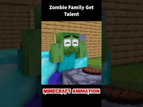 Zombie's Family - Minecraft Got Talent 2 - Monster School Minecraft Animation #shorts