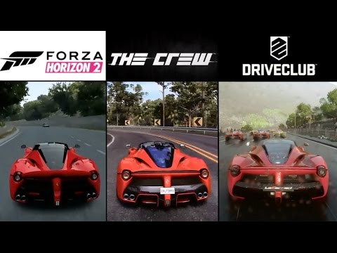 DriveClub vs. Forza Horizon 2 vs. The Crew | LaFerrari Sound & Graphics Comparison (PS4 & Xbox One)