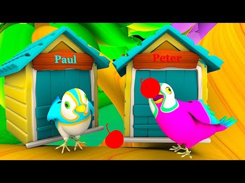 Two Little Dicky Birds | Kindergarten Nursery Rhyme | Cartoon for Kids