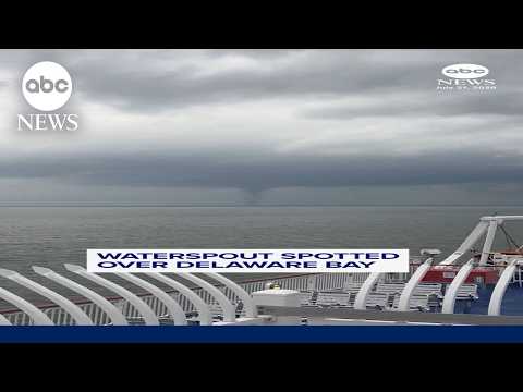 Waterspout spotted over Delaware Bay