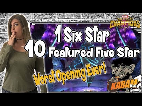 1 Six Star and 10 Featured Five Star Crystals | Epic Fail Opening | Marvel Contest of Champions