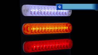 LED poziční světlo Fristom dlouhé 225 mm, 12-36V, EMC- Červené