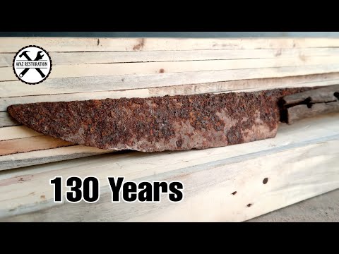 "Very Rusty 1900s Old Knife Restoration || The Beautiful Handle