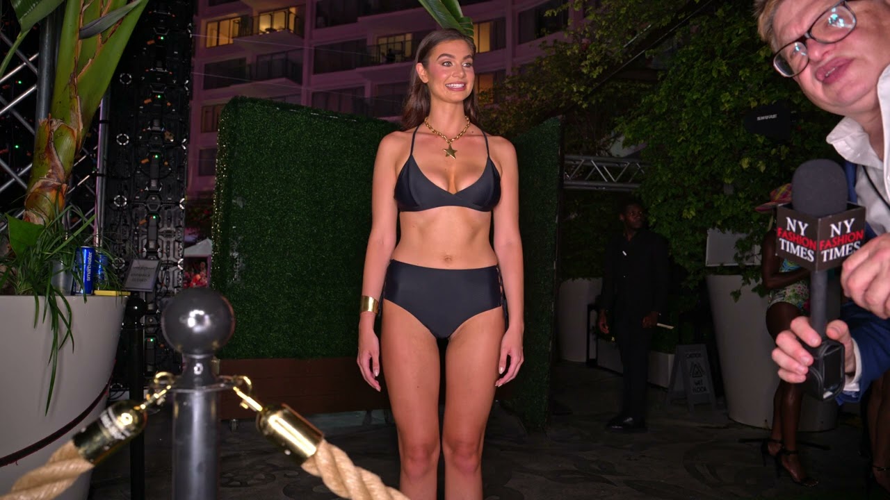 Model Tatiana interviewed backstage during Miami Swim Week The Shows