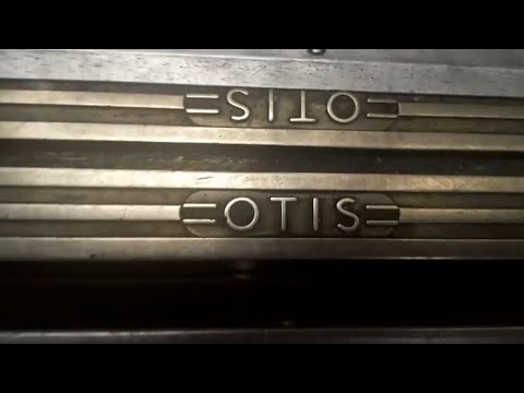 (Old video) Vintage Otis elevator with newer slap-on mod buttons