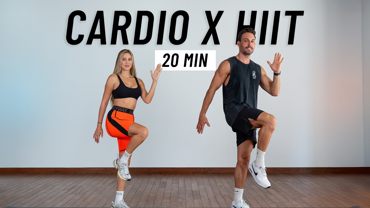 20 MIN INTENSE HIIT WORKOUT - ALL STANDING - Full Body, No Equipment, No Repeats