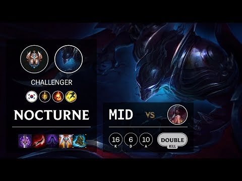 Nocturne Mid vs Akali - KR Challenger Patch 10.7