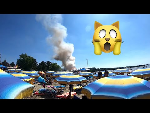 Fire on the beach. XP MI-4  Tűz a strandon.