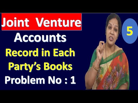 1 Joint Venture Accounts Introduction