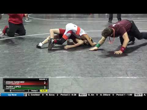 TB 12U 67-69 Josiah Sanchez Duran Wrestling Vs Taden Lopez Unattached