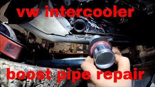 broken boost pipe leak leaking popped off how to repair fix M-Tel garage vw seat skoda golf ibiza
