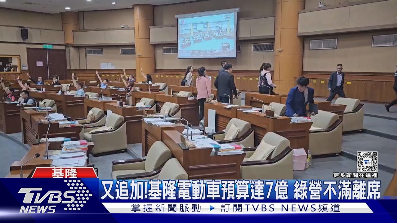 又追加!基隆電動車預算達7億 綠營不滿離席