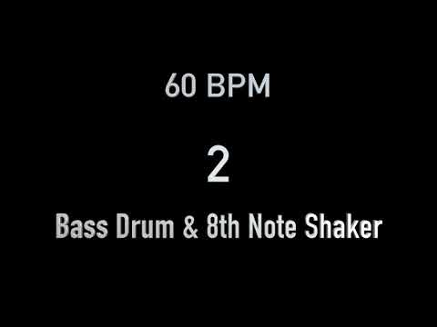 60 BPM METRONOME - BASS DRUM & SHAKER