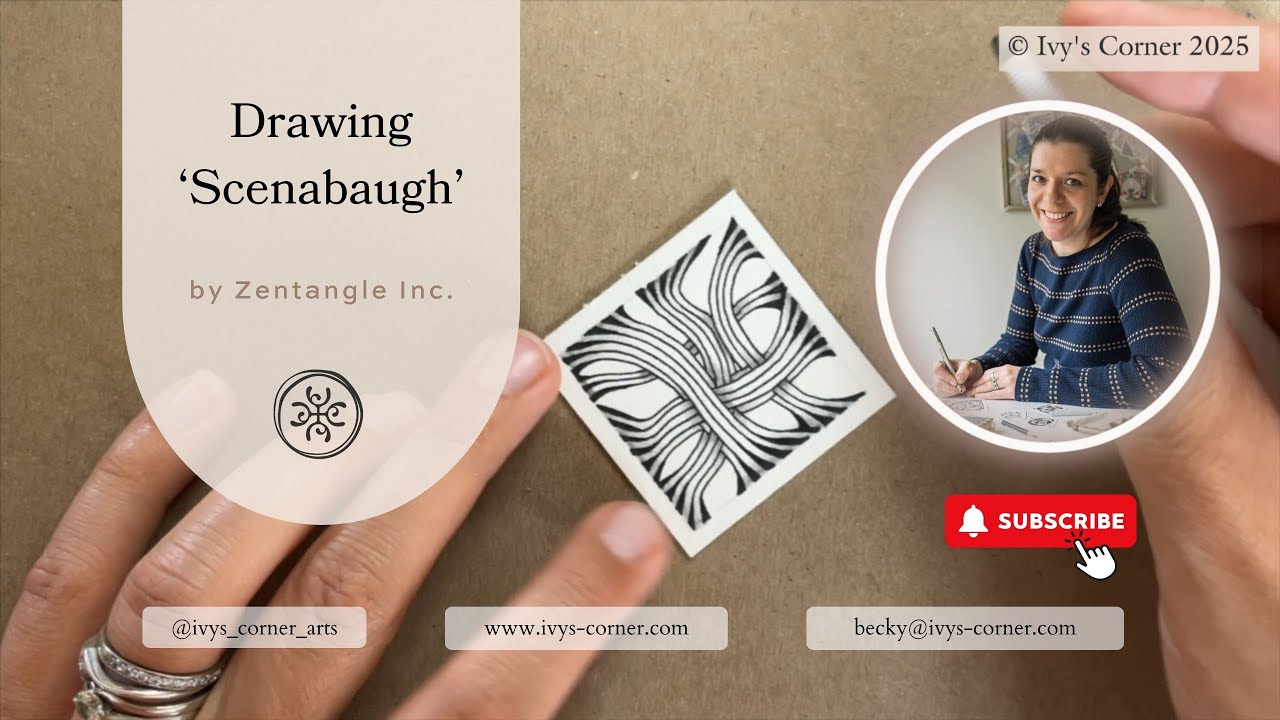How to Draw Scenabaugh | Zentangle Tangle Tutorial #scenabaugh #zentangle #ivyscorner