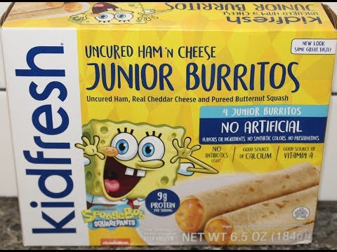 Nickelodeon Spongebob Squarepants Kidfresh Uncured Ham ‘N Cheese Junior Burritos Review