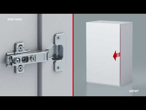 Миниатюра изображения товара Комплект петель мебельных Samet Star Track Push Open / 10180062-10 (10шт, вкладные без пружины)